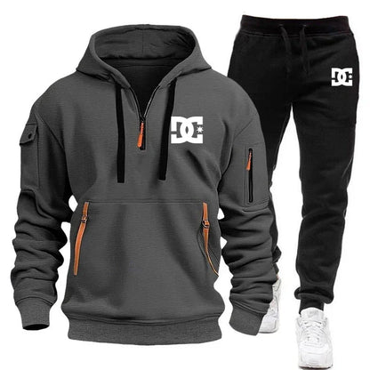 Men's hoodie sets for autumn and winter, featuring casual, fashionable, comfortable and personalized jogging suits and sport pan