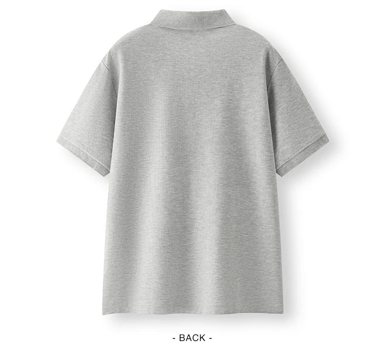 Polo Shirt Men Moisture Wicking Solid Color Short Sleeve T-Shirt 2025 Summer New Slim Fit Top for Active Wear