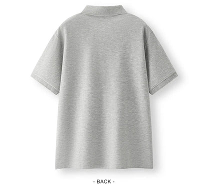 Polo Shirt Men Moisture Wicking Solid Color Short Sleeve T-Shirt 2025 Summer New Slim Fit Top for Active Wear