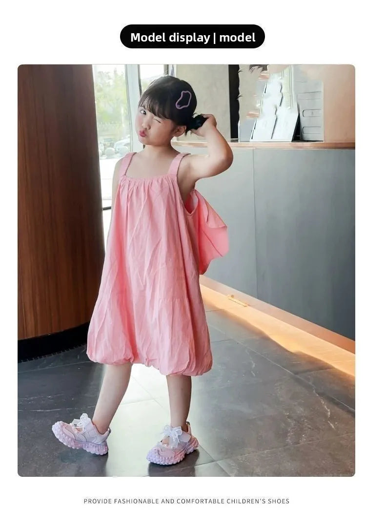 Girls' princess sandals summer 2026 new children's Baotou foreign pearl single mesh shoes for children mesh sneakers