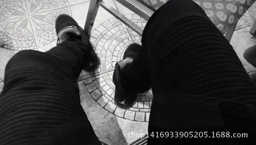 Streetwear Men Skinny Biker Jeans homme Men's fashion Motorcycle Moto Hip hop Denim Pants Joggers Runway men's Elastic JEANS
