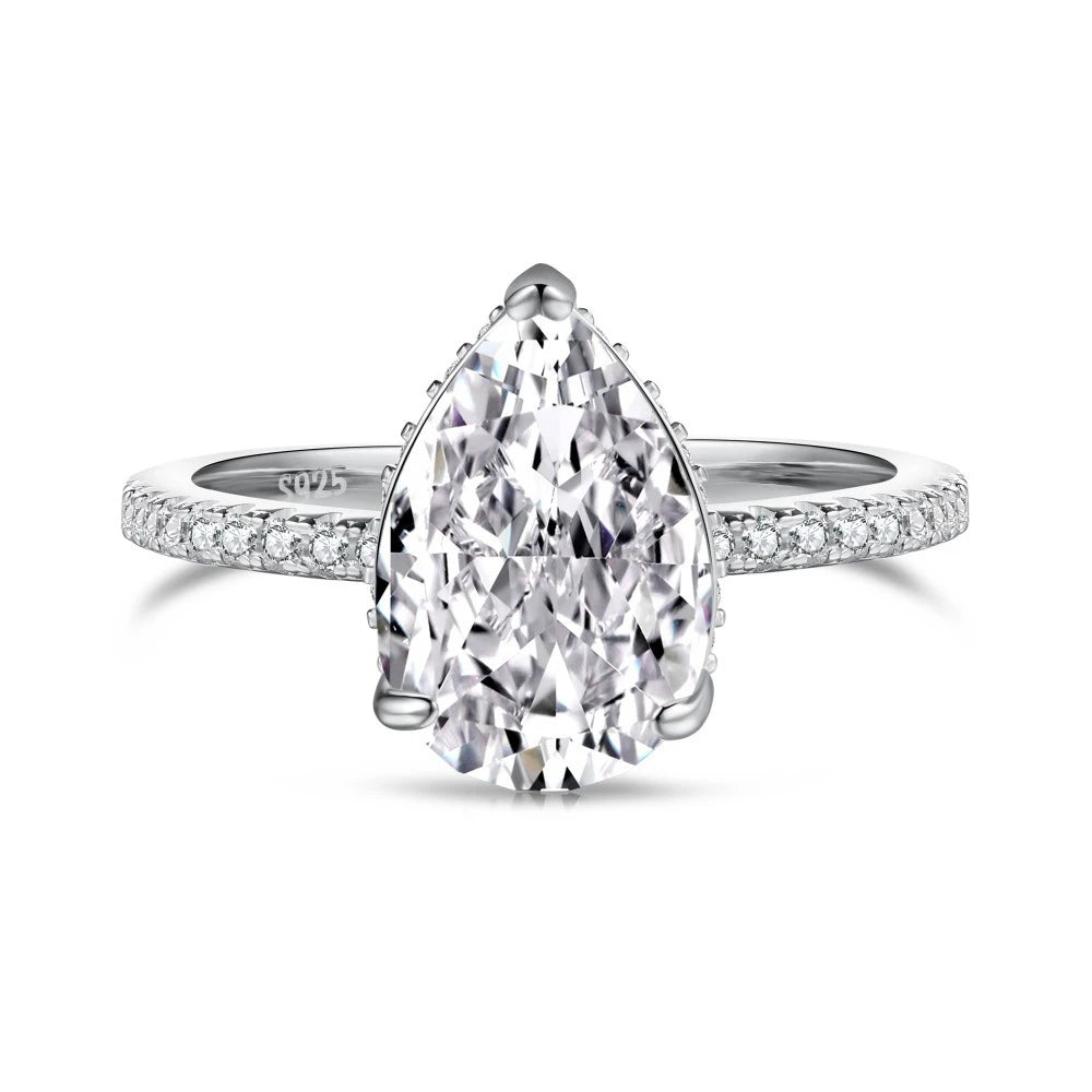 18K Gold Plated 925 Sterling Silver Crushed Ice Cut Lab Sapphire Gemstone Wedding Party Fine Jewelry Rings Wholesale