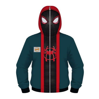 New AnimeSpider Man Iron Man Hoodie Kids Superhero Cosplay Jacket Boys Girls Zipper Star Wars Sweatshirt for Halloween Party