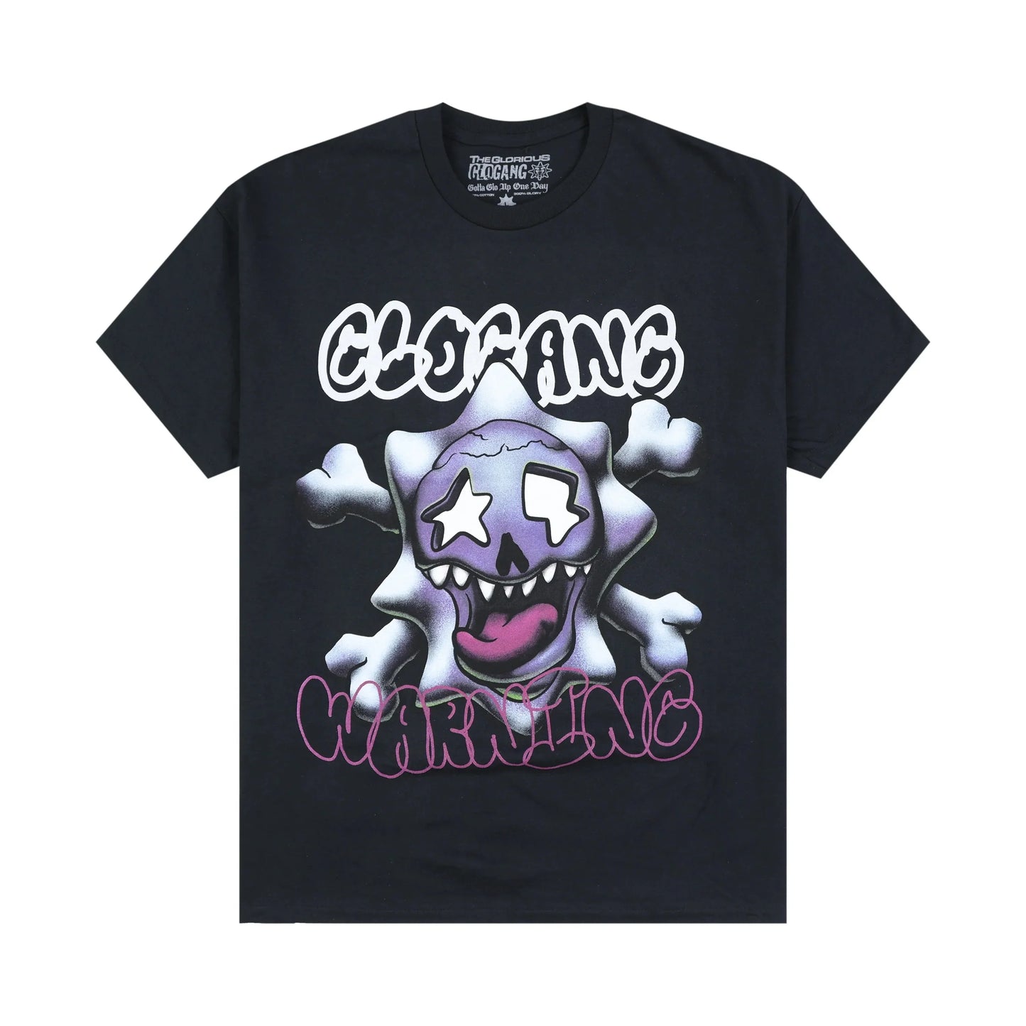 Glogang Men's Trendy Short-Sleeve T-Shirt Fashionable Street Style Harajuku Style Y2K Crew Neck Short-Sleeve Pure Cotton T-Shirt