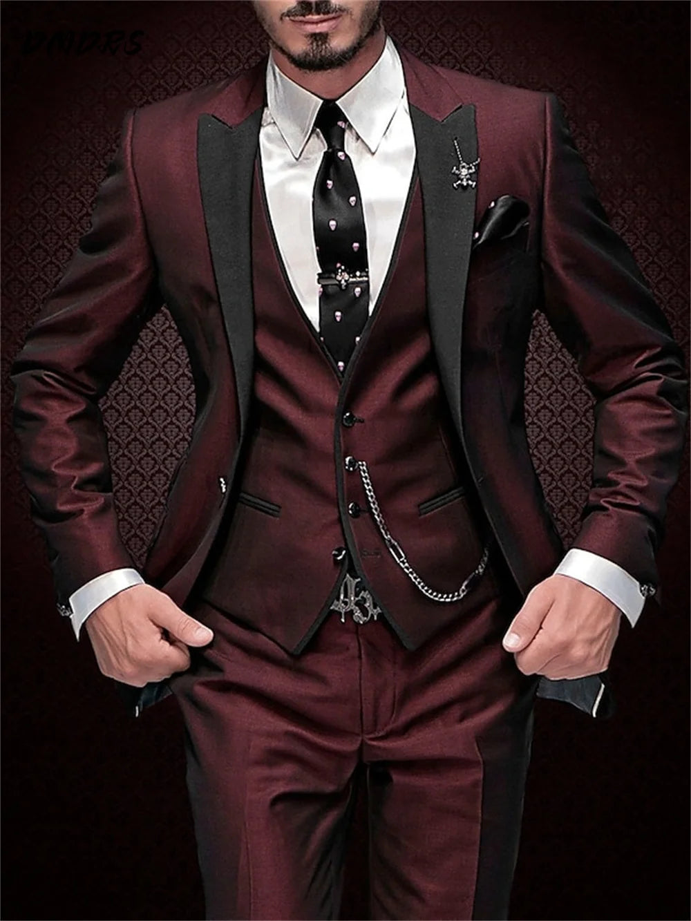 Elegant Men's suit pants vest three piece set Casual Western-style Men Suit Three-piece Set Business Attire For Men  Fashionable