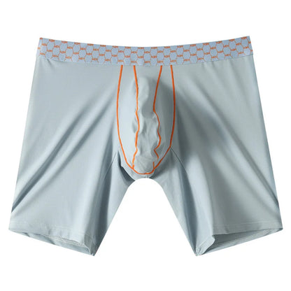 Mens Underwear Ice Silk Boxer Shorts Homme Ropa Breathable U Convex Pouch Panites Man Nylon Middle Waist Underpant Cueca M-XXL