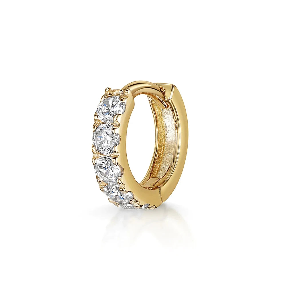 925 Sterling Silver Glossy Hoop Earrings Gold Color Tiny Cartilage Piercing Small Huggie Earring Fine Jewelry Accessories