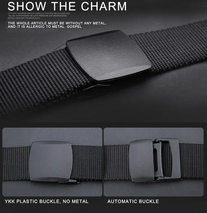 Large size 150CM Military Automatic Buckle Nylon Belt Outdoor Hunting Multifunctional Tactical Canvas Belt High Quality Men Belt