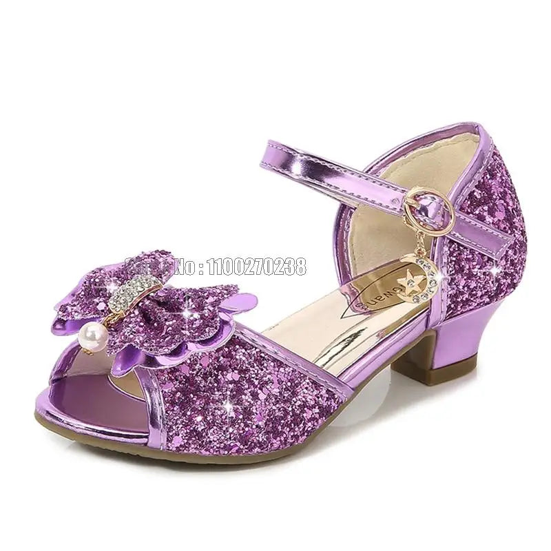 Flower Children Sandals Summer Beach Princess Girl Kids Glitter Wedding Party Infant Shoes