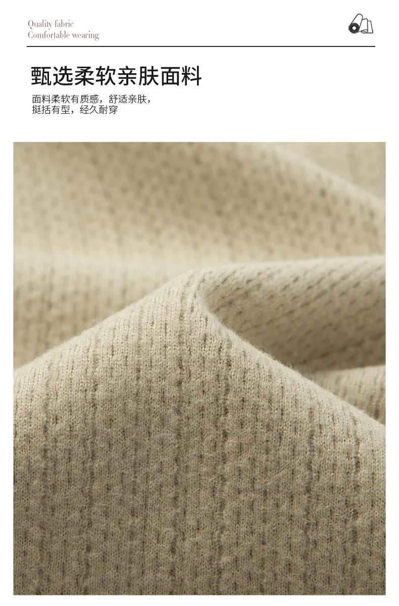 Men's Business Casual Solid Color Stretch V-neck POLO Shirt Daily Commute Striped Sweater for Fall 2024.