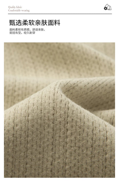 Men's Business Casual Solid Color Stretch V-neck POLO Shirt Daily Commute Striped Sweater for Fall 2024.