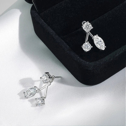 Certified Moissanite Drop Earrings Test Passed Jewelry Luxury Wedding Women S925 Sterling Silver Labd Diamond Earring