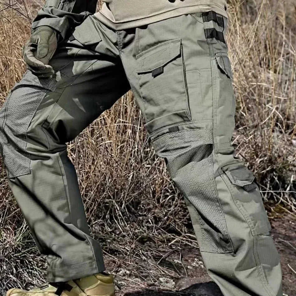 Tactical Pants Men Multi-Pocket Cargo Pants Casual Trousers Wear-Resistant Quick Dry Workwear Hiking Trainning Pant Loose
