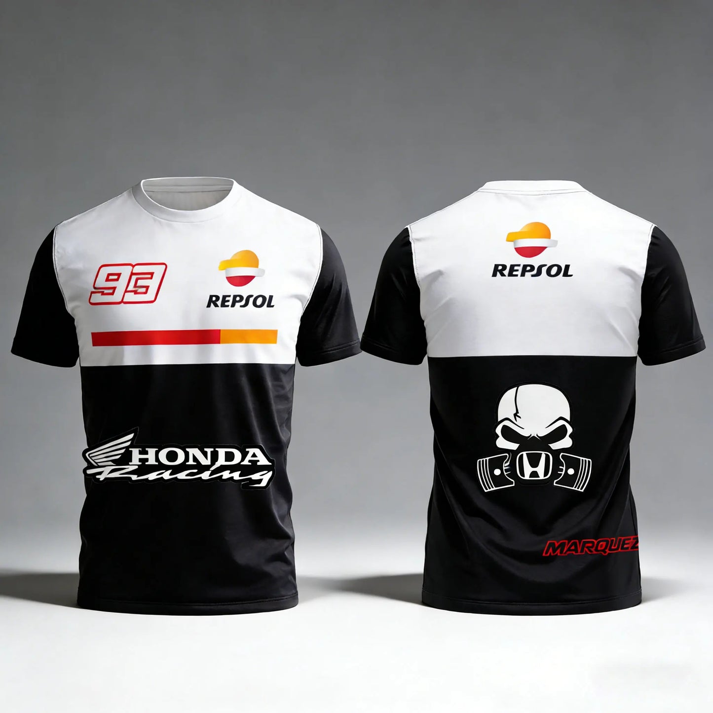 Moto Gp Legendary Driver Mark Marquez No 93 Repsol Honda Racing T Shirt Fan Collection Daily Sports Wear Breathable Quick Drying