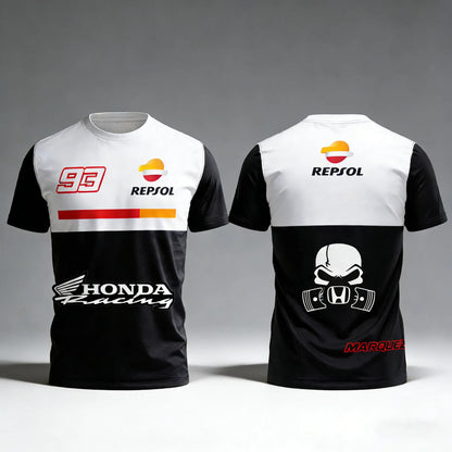 Moto Gp Legendary Driver Mark Marquez No 93 Repsol Honda Racing T Shirt Fan Collection Daily Sports Wear Breathable Quick Drying