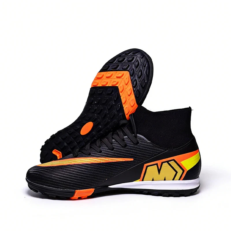 Professional Mens Soccer Shoes Flexible Turf Soccer Cleats for Boys Sneakers TF/FG Training Football Boots Chuteira Campo 35-45