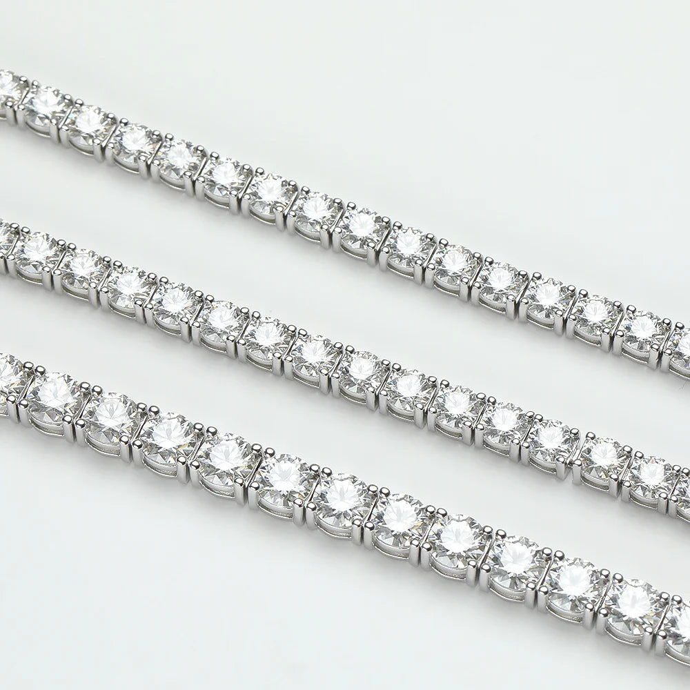 3/4/5mm Moissanite Tennis Bracelet for Women Man S925 Silver Plated 18k Gold Wedding Party Fine Jewelry with certificate