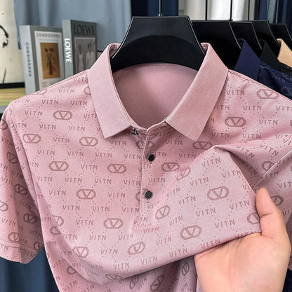 Fashion brand men's short sleeve polo shirt summer new item original printing custom design youth comfortable top casual T-shirt