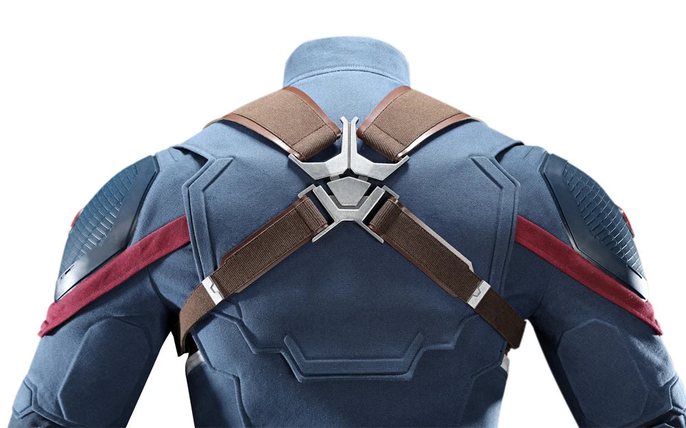 High Quality Adult Superhero Captain Steven Rogers Cosplay Costume Battle Uniform Costume  Halloween Carnival Helmet Boots