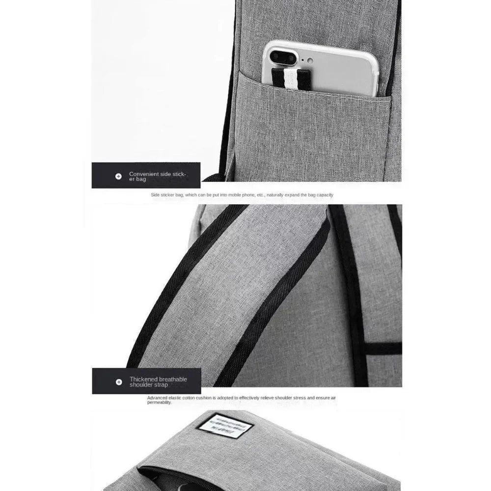 Trendy Men's Minimalist Backpack Versatile Backpack Large Capacity School Student Computer Travel Bag Washable Unisex Backpack