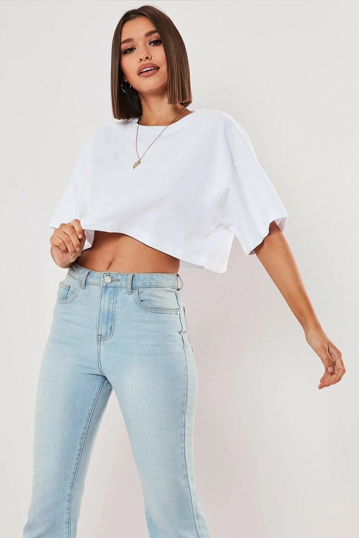 Camiseta Esportiva Feminina de Algodão Manga Curta Dança Corrida Yoga Fitness Cropped Top Mostrando o Umbigo Novo Solto para Academia