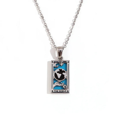 Original New Tarot Queen Lover Magician Moon Necklace Tarnish Free Stainless Steel Jewelry 18K Gold Plated Decoration