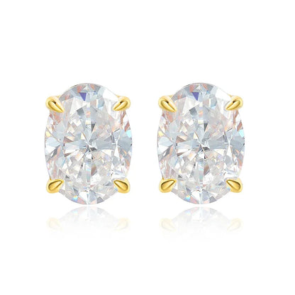 0.5-5CT Doveggs Moissanite Stud Earrings for Women Bridal Oval Cut Ear Jewelry Lab Diamond 100% S925 Sterling Silver