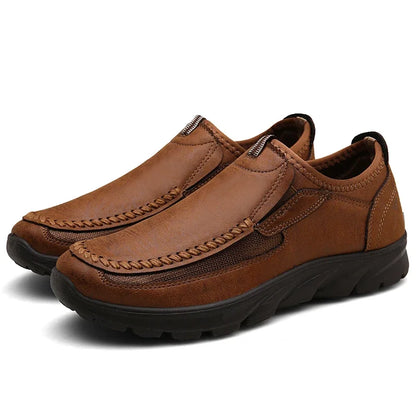 Sapatos Casuais Masculinos Respiráveis Mocassins Tênis Moda Confortável Plano Feito à Mão Retrô Lazer Mocassins Sapatos Masculinos