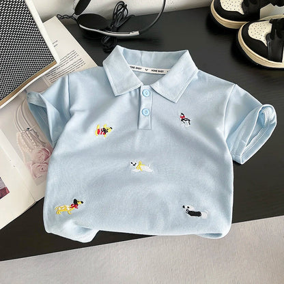 New Summer Fashion Baby Clothes Set Children Boys Solid Color Polo T-Shirt Shorts 2Pcs/Sets Kids Clothing Infant Outfits 1-5year