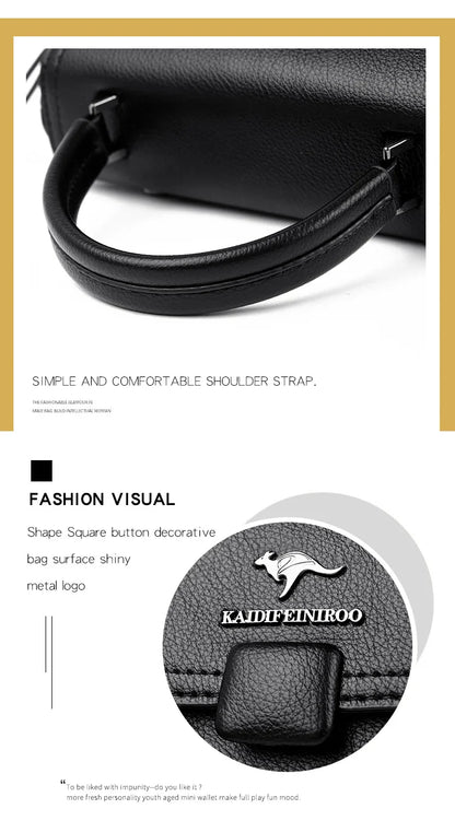 Authentic High Quality Soft Leather Luxury New Designer Fashion Casual Women's Shoulder Bag Handbag Crossbody Bags for Women2024