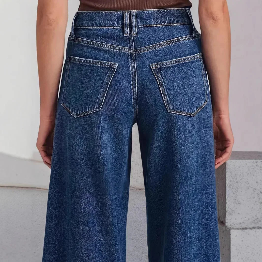 Loose Wide Leg Jeans Comfortable Elastic High Quality Casual Straight Leg Trousers
