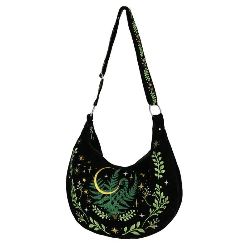 Women's Shoulder Bag High Quality Gothic Embroidery Famous Brands Designer Crossbody Bag Large Capacity Exquisite Female Bags