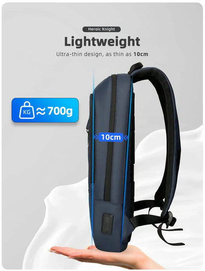 Slim Backpack For Men 15.6 Inch Laptop Bags Waterproof Minimalist Business Backpack With USB Charging Casual Travel Work Bag