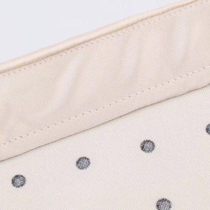 Elegant Women's Polka Dot Satin Midi Skirt High Waist Asymmetrical Hem Flowy Slip Skirt