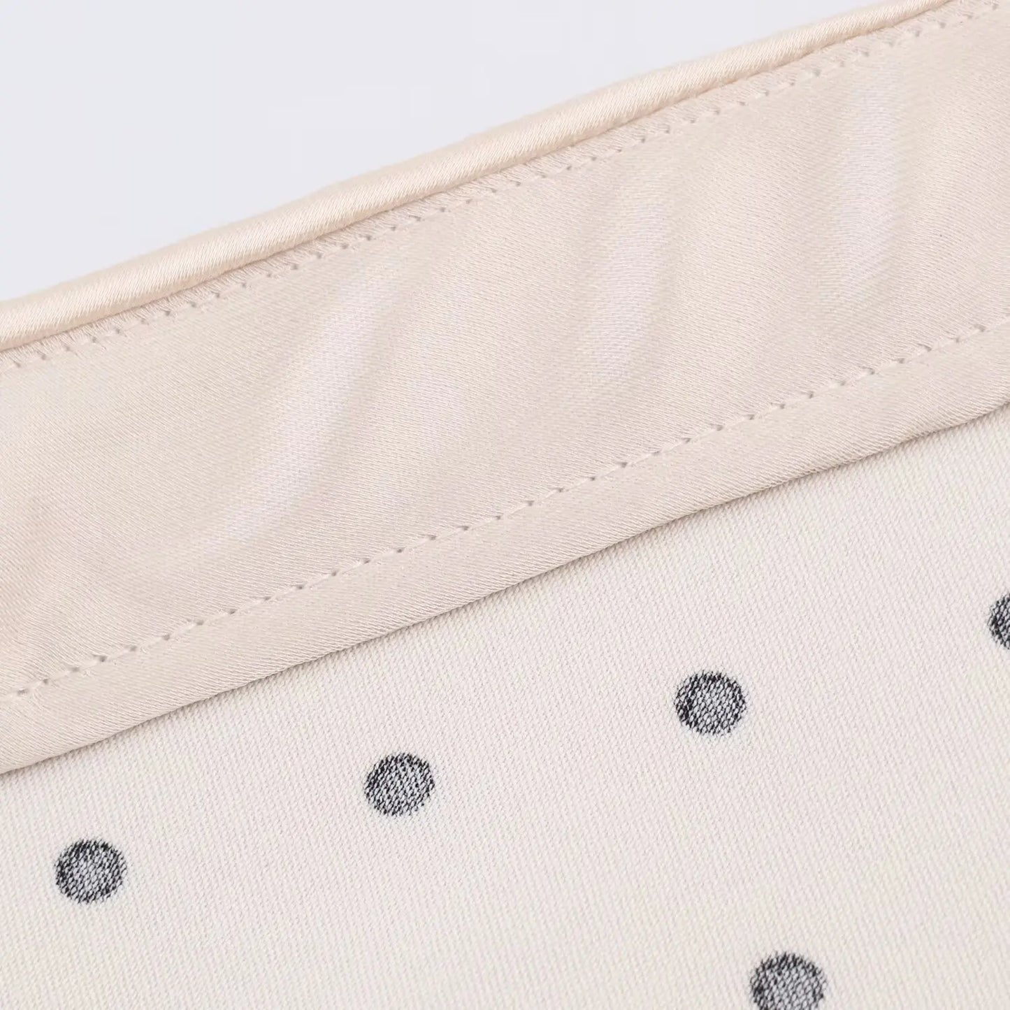 Elegant Women's Polka Dot Satin Midi Skirt High Waist Asymmetrical Hem Flowy Slip Skirt