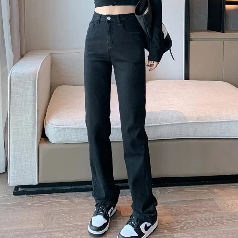 Women Classic Fashion Narrow Straight Leg Jeans
