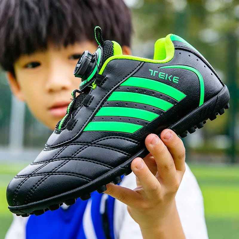 New Kids Soccer Shoes School Football Boots Boys Girls Cleats Grass Sneakers Child Outdoor Athletic Training Sports Footwear