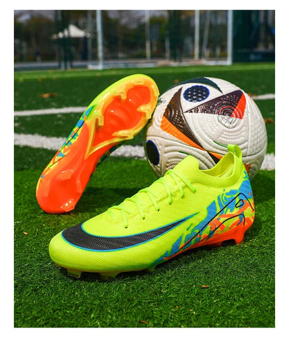 New Men Soccer Shoes Sneakers Original Football Boots Training Long Spikes Drop Shipping Futsal Cleats Match Ultralight Indoor