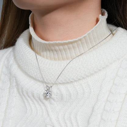 Pendant Necklaces S925 Sterling Silver Solitaire Necklace Chains For Women Jewellry Gifts