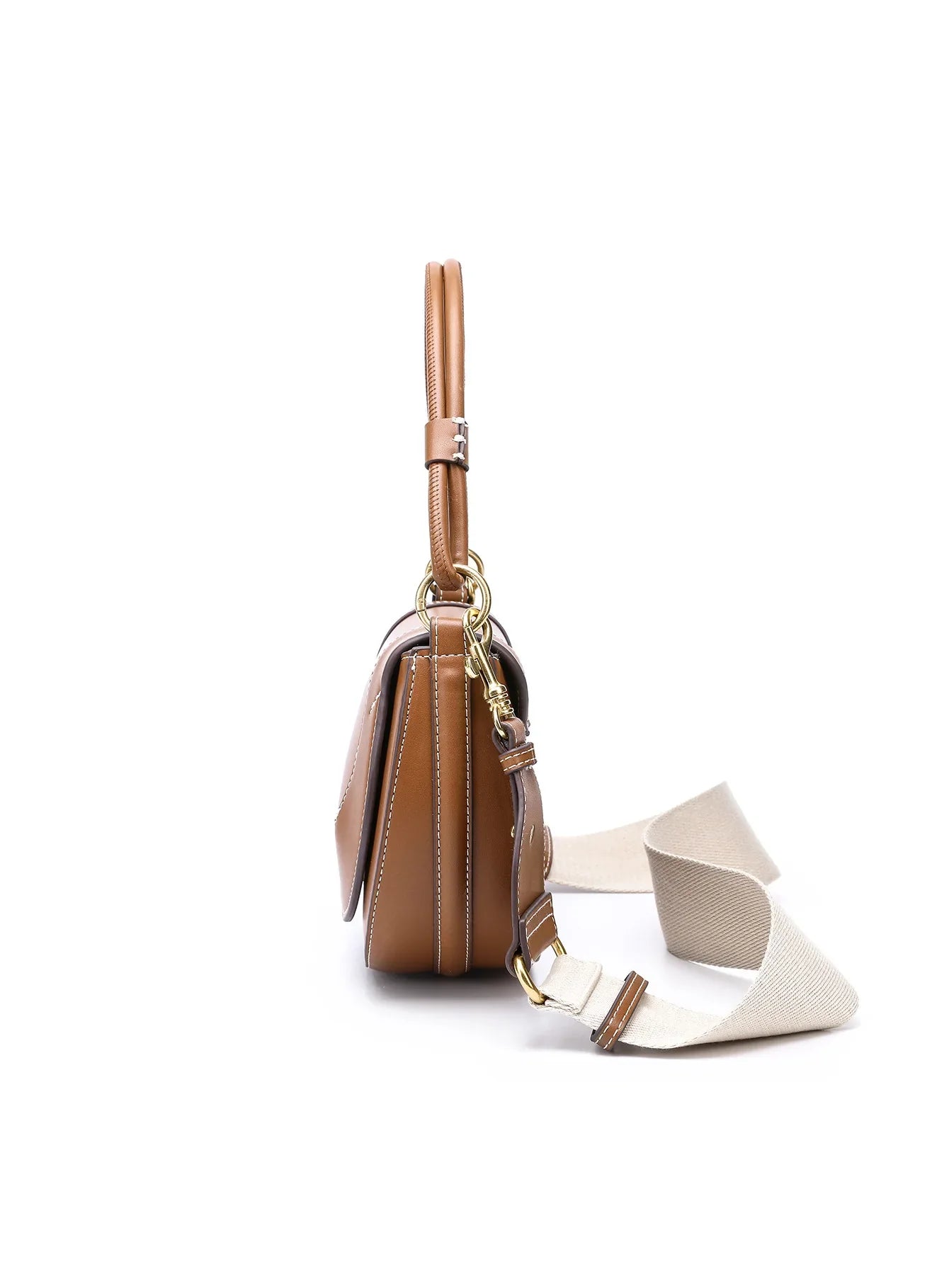 Fashionable and casual hand-held saddle bag, versatile for commuting, single shoulder crossbody bag