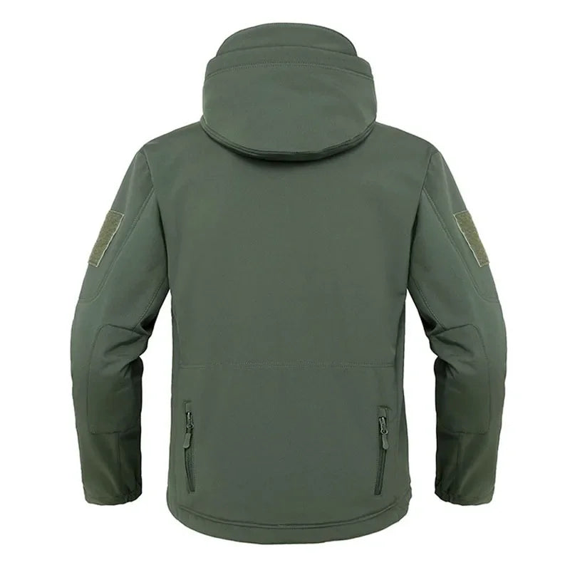 Jaquetas Masculinas Soft Shell Militar Shark Skin Tática Corta-vento Impermeável Jaquetas Masculinas de Combate do Exército Casacos Bomber Masculinos com Capuz