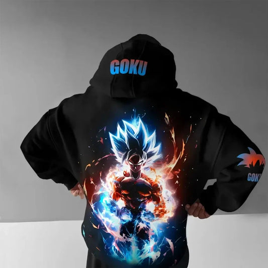 Anime Printing American Hip Hoodie Men's 2025 Autumn/Winter New Casual Loose Y2K Trendy Versatile Parent-Child Top