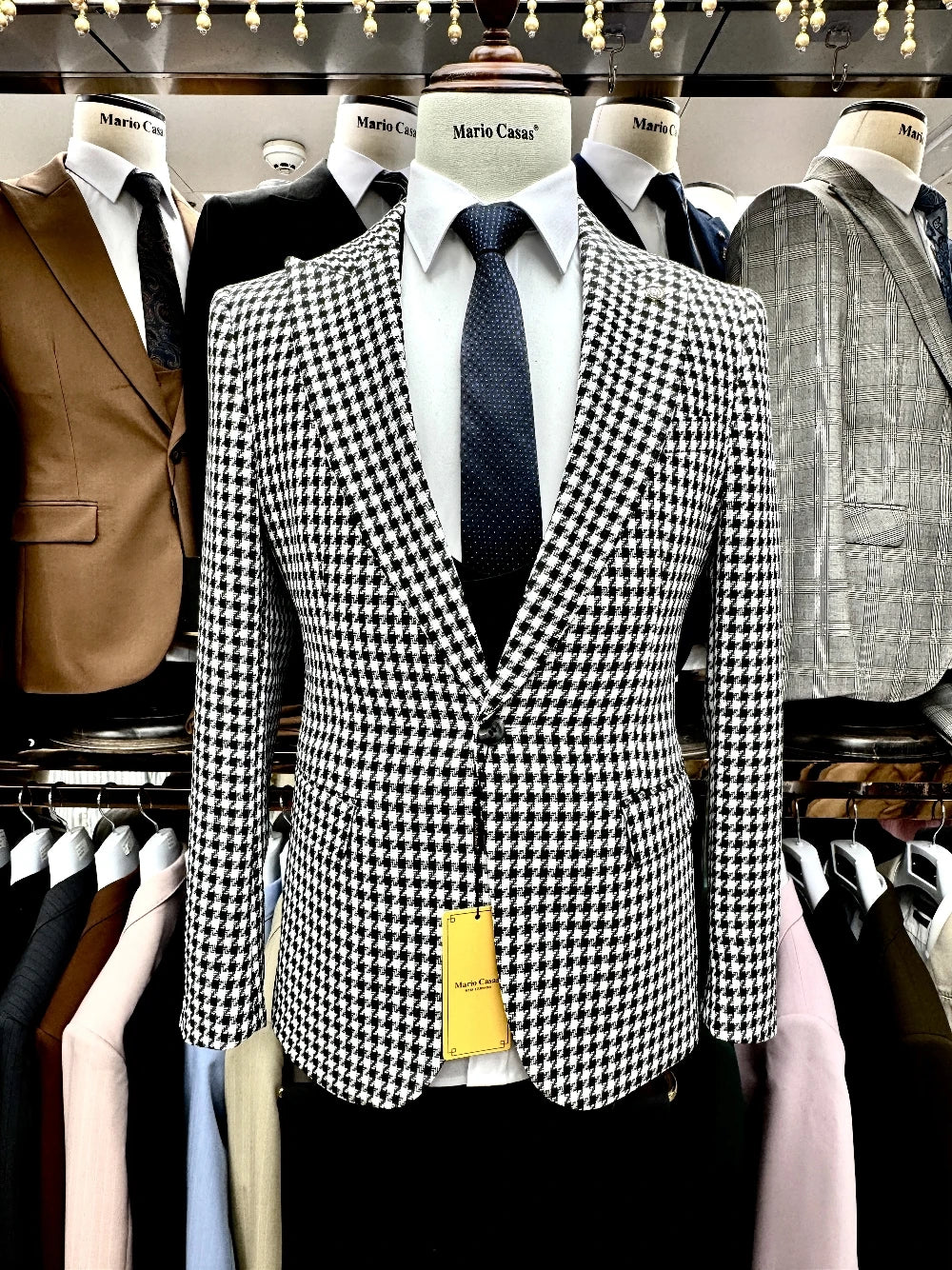 Office 3-pieces Men's Suit Patterned Handsome Jacket Pants Vest Groom Wear Four Seasons Stylish Single Breasted Set