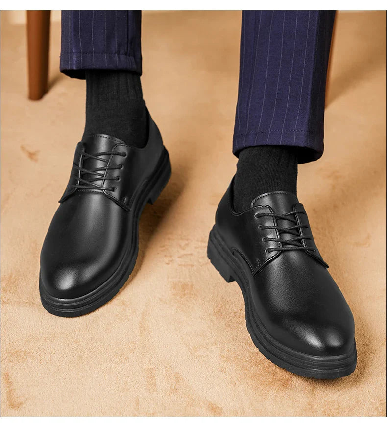 Men Formal Leather Shoes Oxford Shoes Mens Dress Shoe Black Pointed Toe Men Loafers Party Office Business Casual Shoes for Men