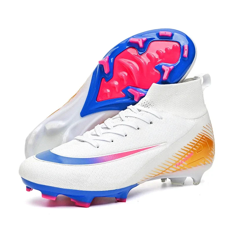 New Men Football Boots Match Outdoor Long Spikes Soccer Shoes Cleats Comfortable Training Sport Adult Breathable Boys Non Slip