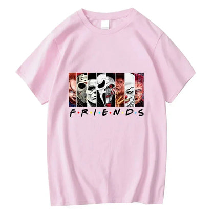 Men's High Quality T-shirt 100% Cotton T-shirt Funny Friends Print T Shirt Loose Summer Cool O-neck Men T-shirt Casual Tops