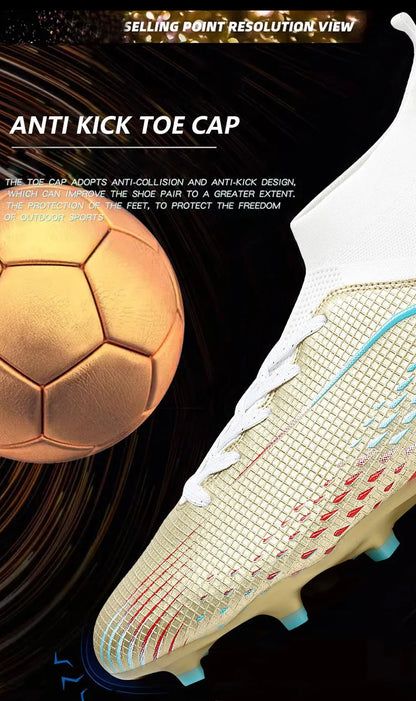 New 33-46 Large Football Boots Children Youth High Quality Football Shoes Outdoor Training Professional Competition Footwear