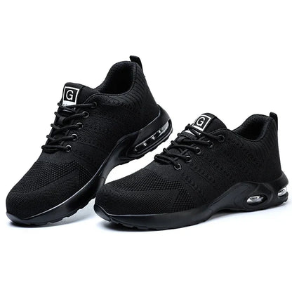 Hot Safety Work Shoes for Men & Women - Steel Toe Anti-Puncture Breathable Sneakers with Air Cushion Comfort Gift