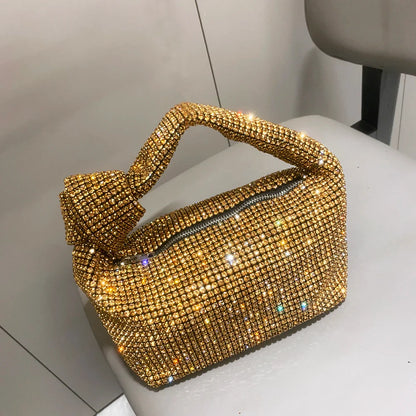 Rhinestones Evening bag silver Crystal Bags for Women Purses and Handbags Luxury Designer banquet bag