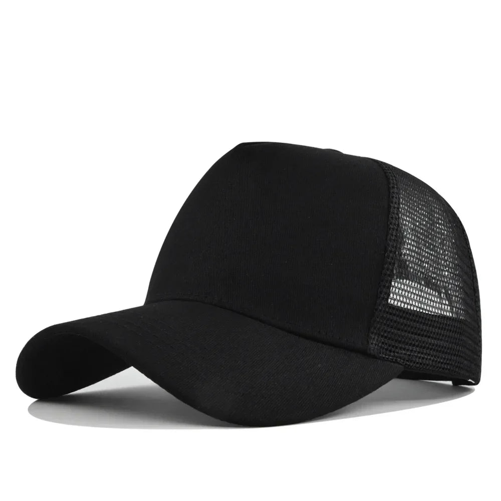 Fashion SunHat Outdoors Trucker Hat Cotton Mesh BreathableBaseball Cap Women Men Summer Sunshade MeshCap Truck Hat Cap Wholesale